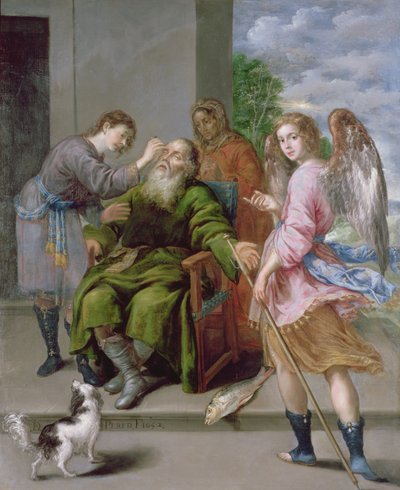 टोबियास ने अपने पिता की दृष्टि को बहाल करते हुए, 1652 द्वारा एंटोनियो पेरेडा वाई सालगाडो